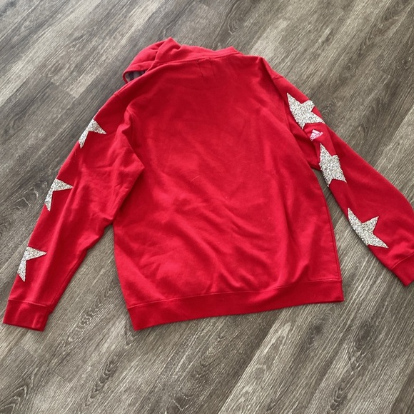 Furst of a Kind Chicago Bulls hoodie sweatshirt red glitter stars red medium - Picture 6 of 6